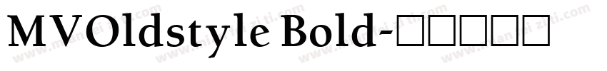 MVOldstyle Bold字体转换
